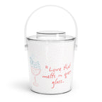 Ice Bucket — "Ice Bucket Love" Gift Set with Tongs