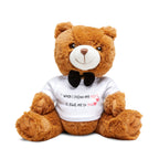 Plush Teddy Bear with Bowtie & ‘When I Follow My Heart It Leads Me to You’ T‑Shirt — Romantic Gift Plush