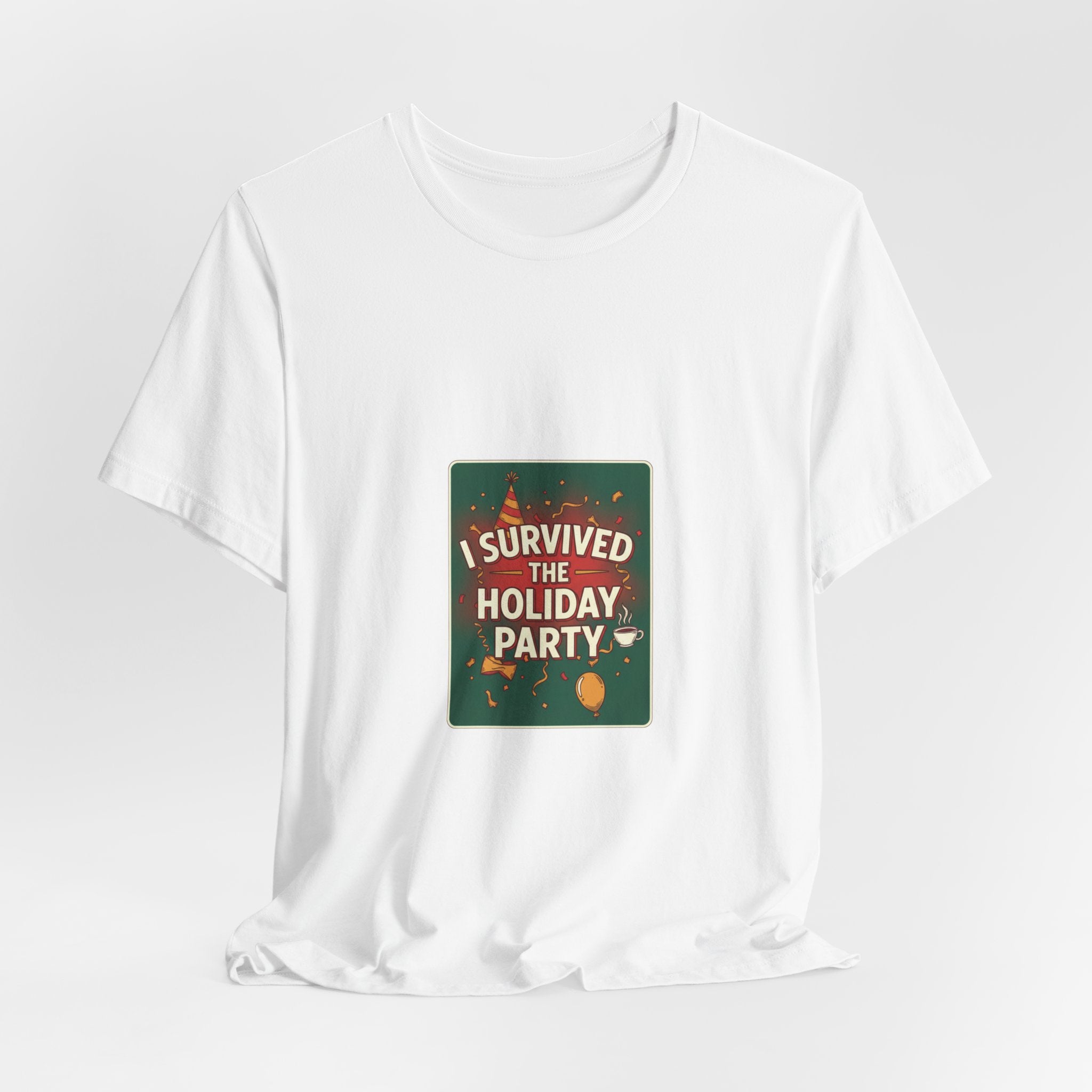 I Survived the Holiday Party Tee | funny holiday shirt, holiday survival tee