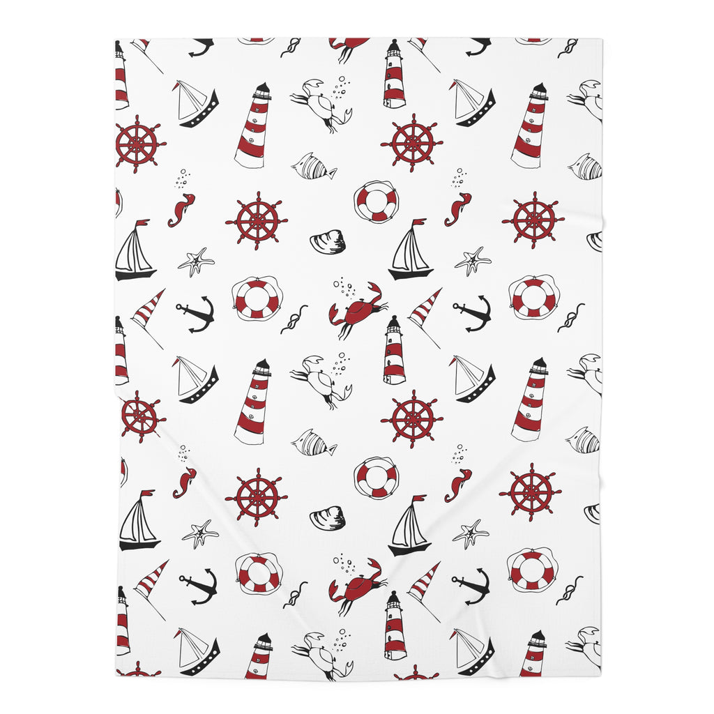 Lighthouse Baby Swaddle Blanket — Cute Coastal Newborn Wrap