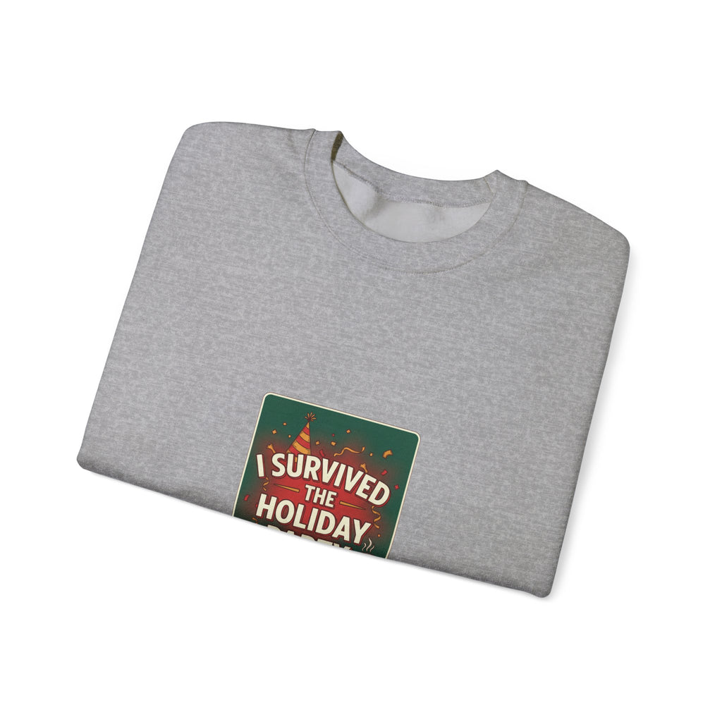 I Survived the Holiday Party Sweatshirt | funny holiday shirt, party small talk jokes