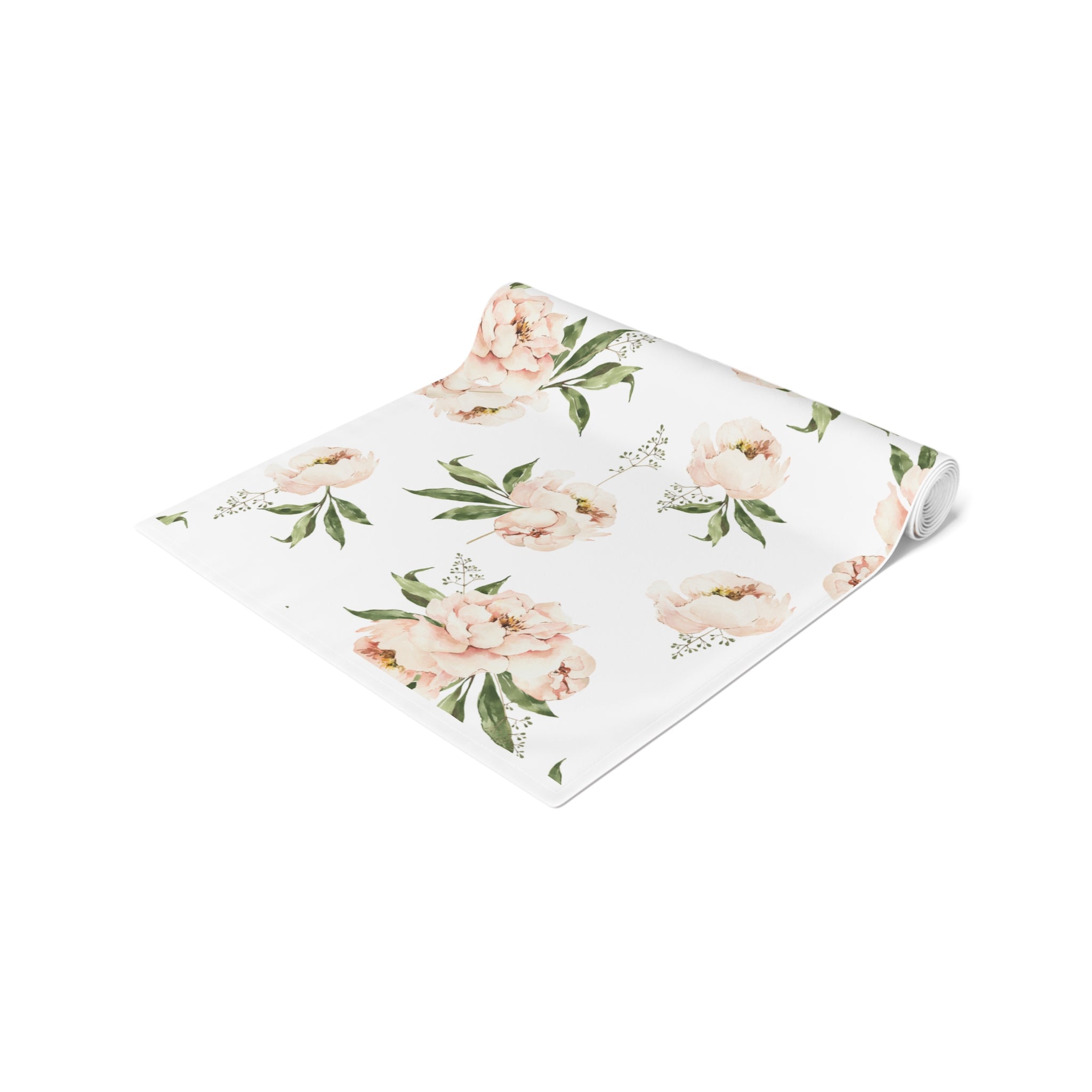 Floral Table Runner — Cotton-Blend Flower Design for Dining & Entertaining