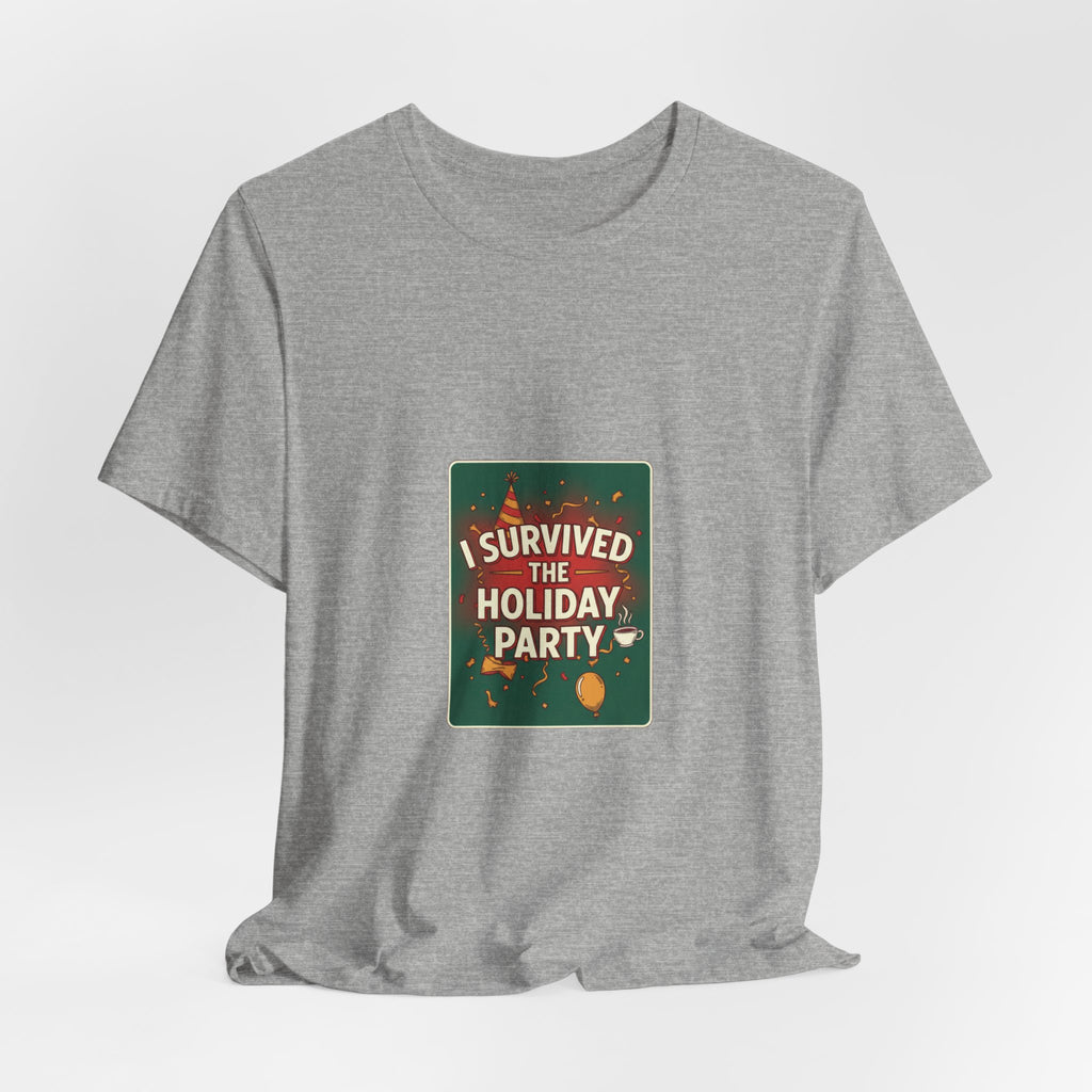 I Survived the Holiday Party Tee | funny holiday shirt, holiday survival tee