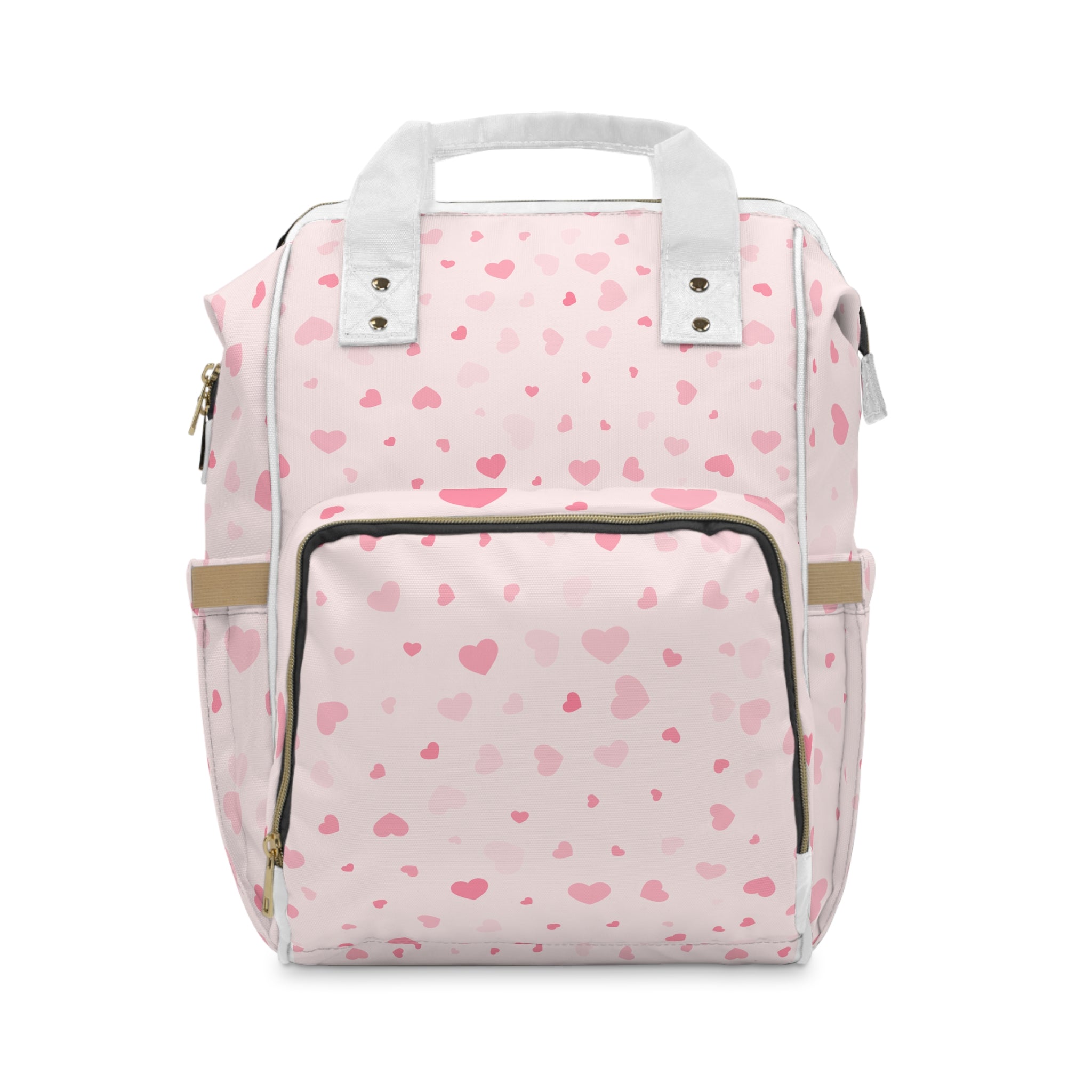 Diaper Backpack — Heart Design with Parents Kissing Baby’s Foot