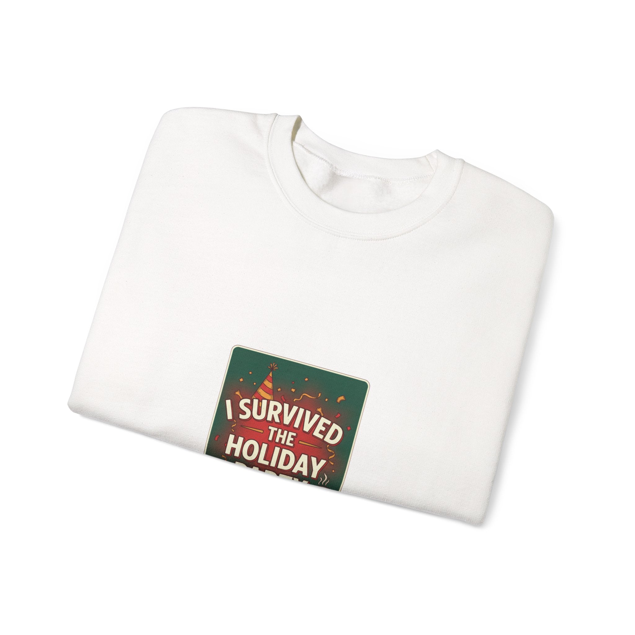 I Survived the Holiday Party Sweatshirt | funny holiday shirt, party small talk jokes