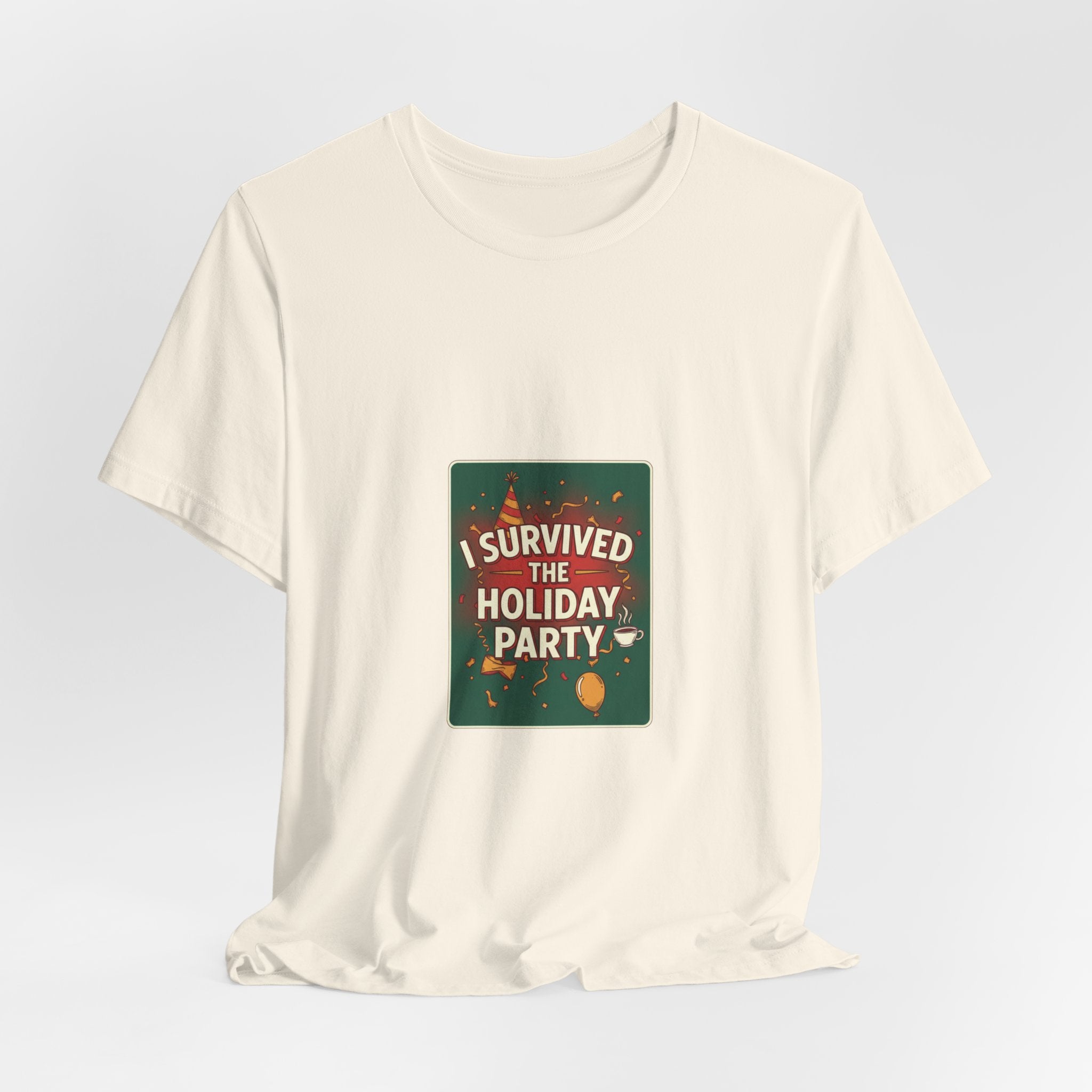 I Survived the Holiday Party Tee | funny holiday shirt, holiday survival tee