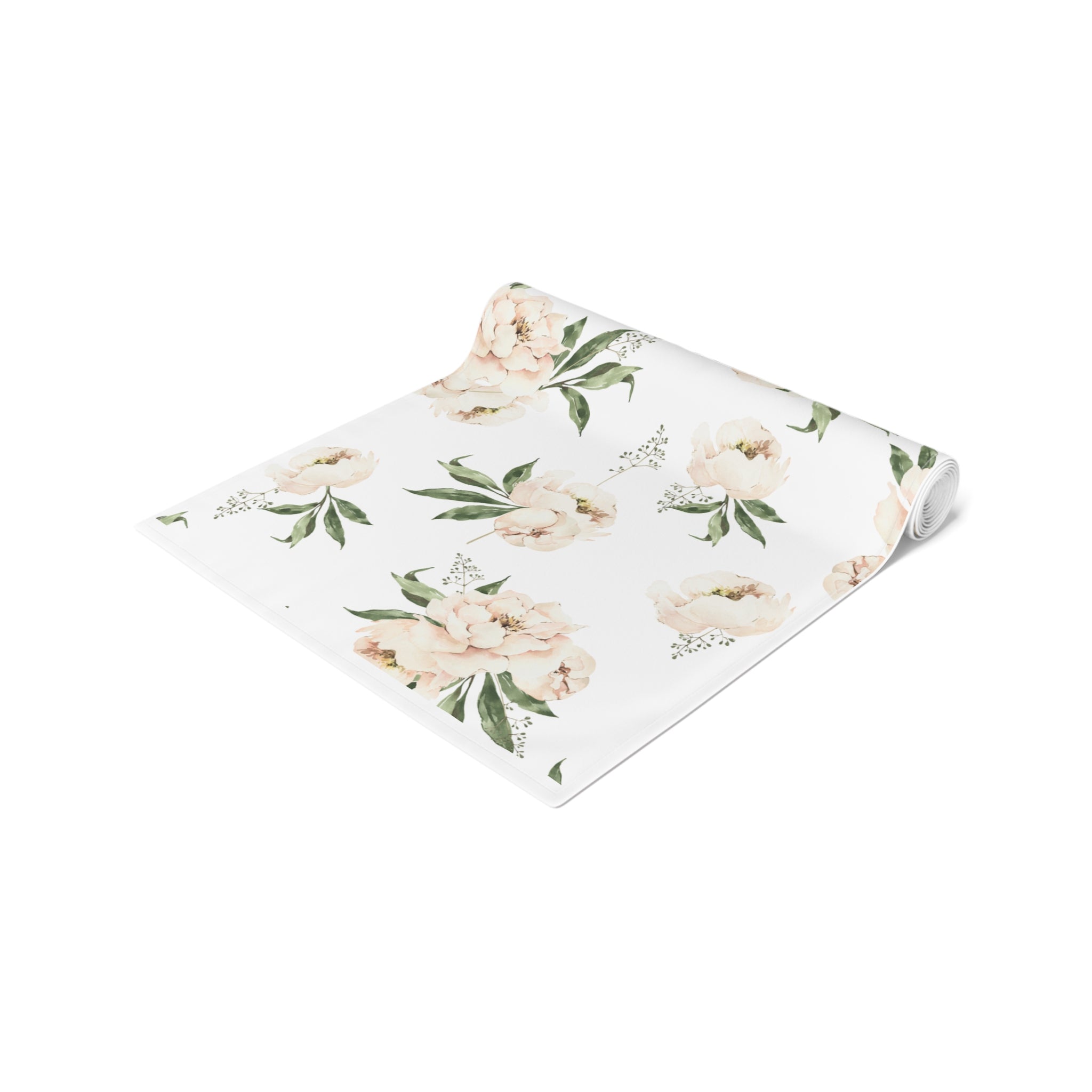 Floral Table Runner — Cotton-Blend Flower Design for Dining & Entertaining