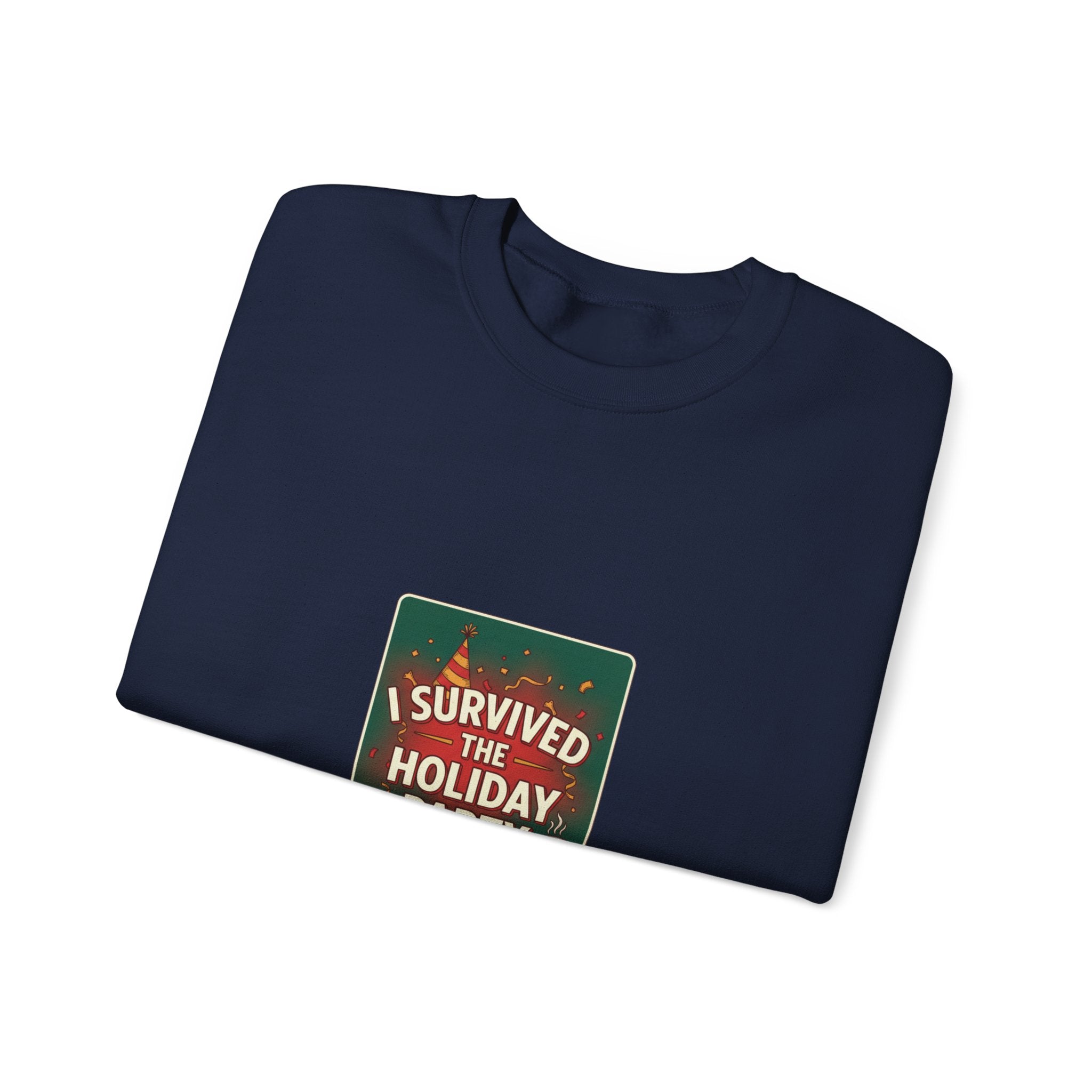 I Survived the Holiday Party Sweatshirt | funny holiday shirt, party small talk jokes
