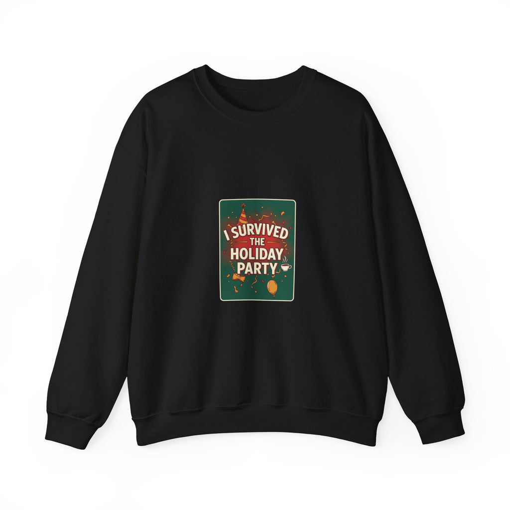 I Survived the Holiday Party Sweatshirt | funny holiday shirt, party small talk jokes