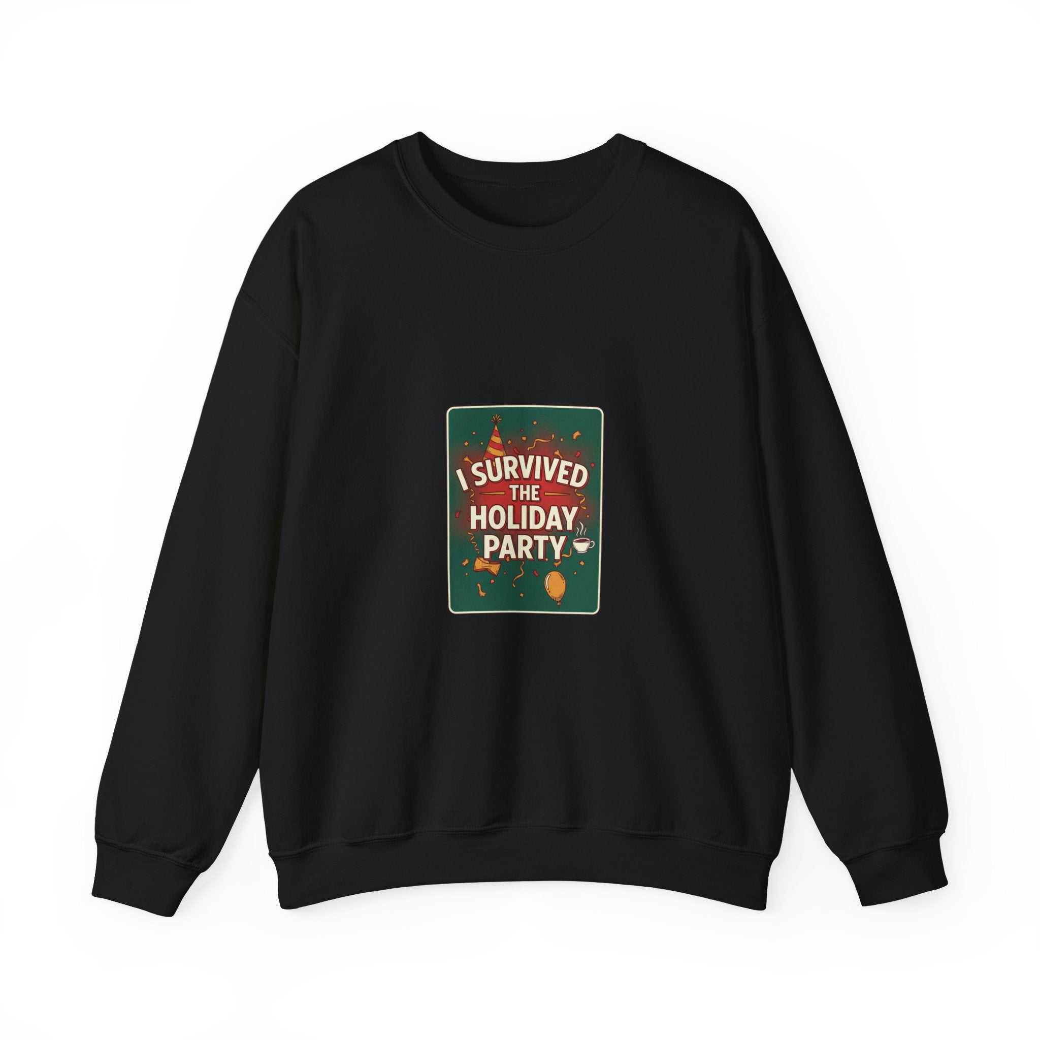 I Survived the Holiday Party Sweatshirt | funny holiday shirt, party small talk jokes