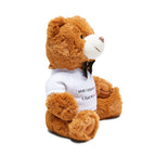 Plush Teddy Bear with Bowtie & ‘When I Follow My Heart It Leads Me to You’ T‑Shirt — Romantic Gift Plush