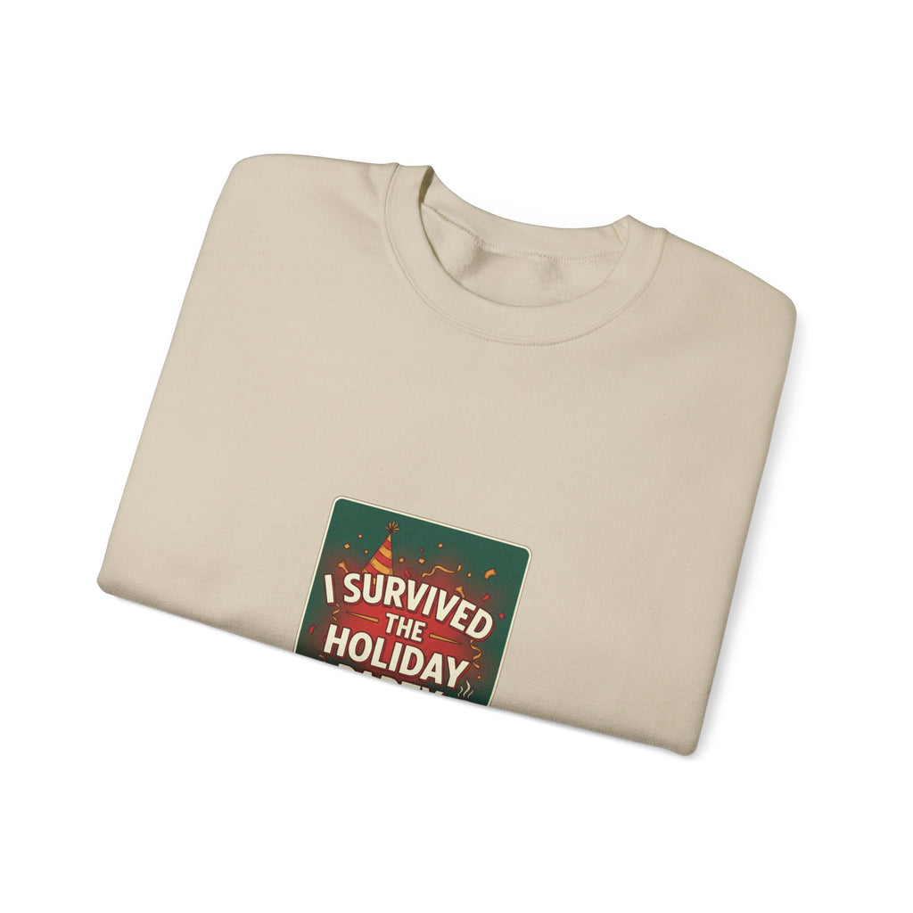 I Survived the Holiday Party Sweatshirt | funny holiday shirt, party small talk jokes