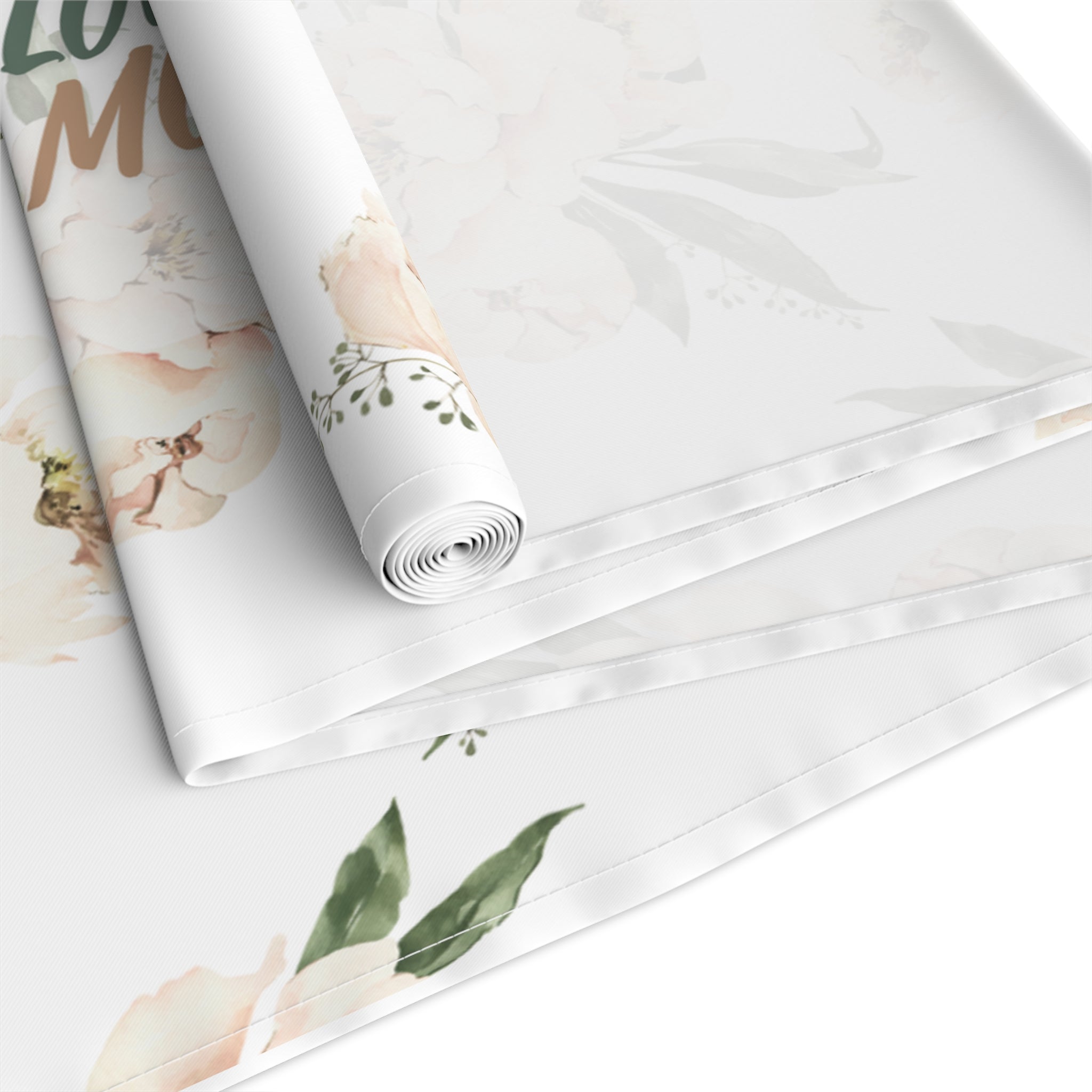 Floral Table Runner — Cotton-Blend Flower Design for Dining & Entertaining